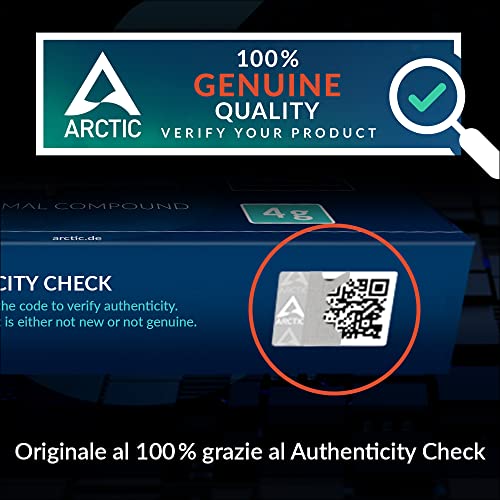 ARCTIC MX-4 (4 g) - Premium Performance Thermal Paste for All Processors (CPU, GPU - PC), Very high Thermal Conductivity, Long Durability, Safe Application, Non-Conductive