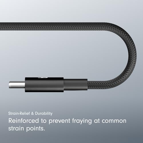 Beats USB-C to USB-C Woven Cable 2 Pack Fast Charging Durable/Tangle-Free Compatible Charger for Apple & Android Devices (1.5 m, 5 ft) - Bolt Black