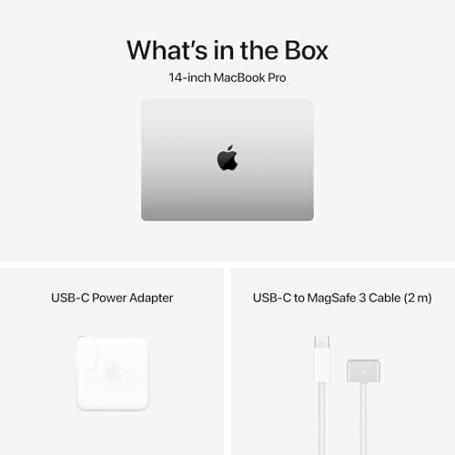 Apple 2024 MacBook Pro Laptop with M4 Pro, 12‑core CPU, 16‑core GPU Built for Apple Intelligence, 14.2-inch Liquid Retina XDR Display, 24GB Unified Memory, 512GB SSD Storage; Silver