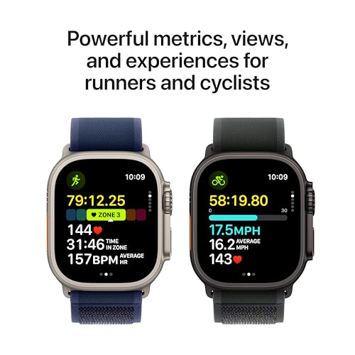 Apple Watch Ultra 2 [GPS + Cellular 49mm] Smartwatch, Sport Watch with Black Titanium Case with Black Ocean Band. Fitness Tracker, Precision GPS, Action Button, Extra-Long Battery Life