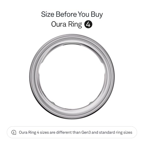Oura Ring 4 - Silver - Size 10 - Smart Ring - Size First with Oura Ring 4 Sizing Kit - Sleep Tracking Wearable - Heart Rate - Fitness Tracker - Up to 8 Days of Battery Life